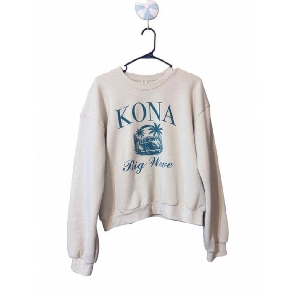 American Apparel Kona Big Wave Unisex Size Large Sweatshirt Long Sleeve